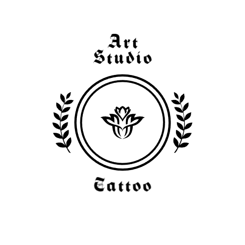 Logo tatuaggio uccello nero