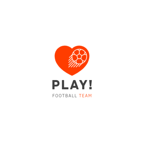 Heart & Football Ball logo Heart & Football Ball logo