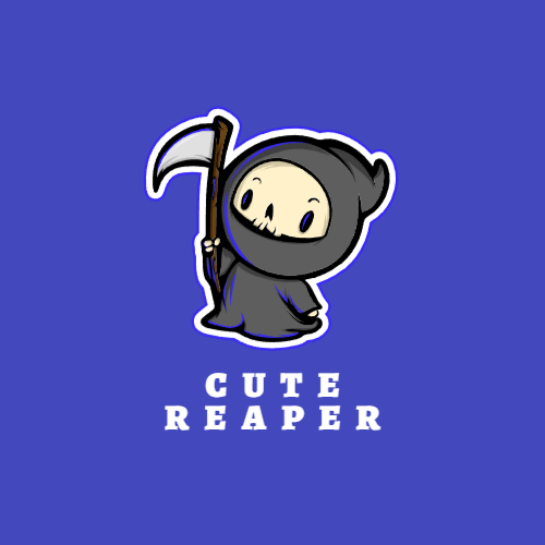 Cute Reaper Cartoon Logo Cute Reaper Cartoon Logo