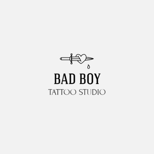 Logotipo De Tatuaje De Corazón Y Cuchillo Logotipo De Tatuaje De Corazón Y Cuchillo