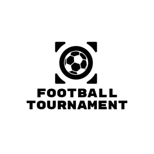 Logotipo de bola de futebol preta