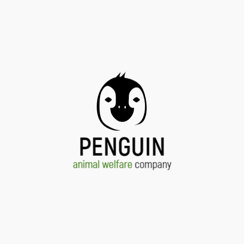 Logotipo De Rosto De Pinguim Logotipo De Rosto De Pinguim