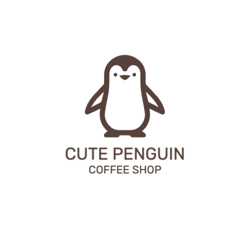 Logotipo Da Cafeteria Pinguim Logotipo Da Cafeteria Pinguim