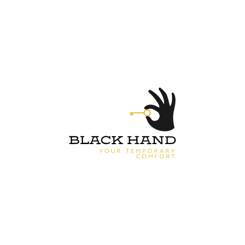 Hand Golden Key logo  Hand Golden Key logo