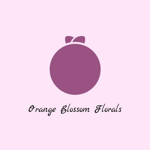 Orangefarbenes Blumenlogo