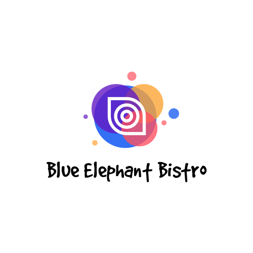 Blaues Elefantenlogo