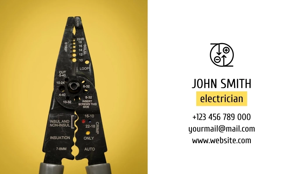+123 456 789 000 Yourmail@mail.com Www.website.com, Electrician, John Smith Logo +123 456 789 000 Yourmail@mail.com Www.website.com, Electrician, John Smith Logo