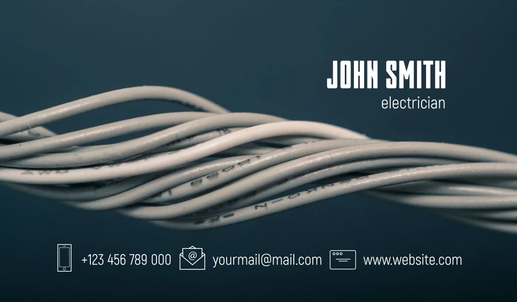 +123 456 789 000 Yourmail@mail.com Www.website.com, Electrician, John Smith Logo +123 456 789 000 Yourmail@mail.com Www.website.com, Electrician, John Smith Logo